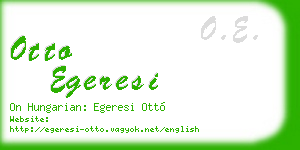 otto egeresi business card
